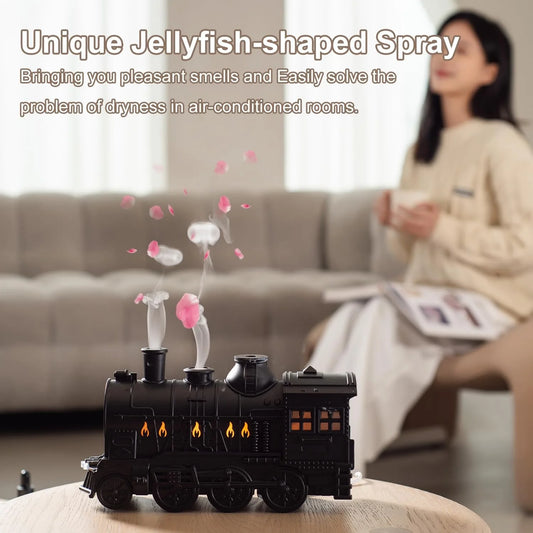 Luxury Victorian Steam Train Aromatherapy Diffuser  with Wireless Remote & LED Lighting