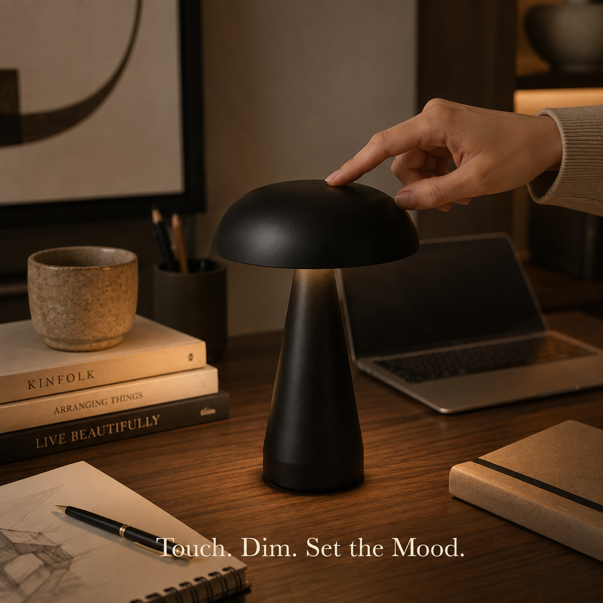 Retro Mushroom Touch Table Lamp