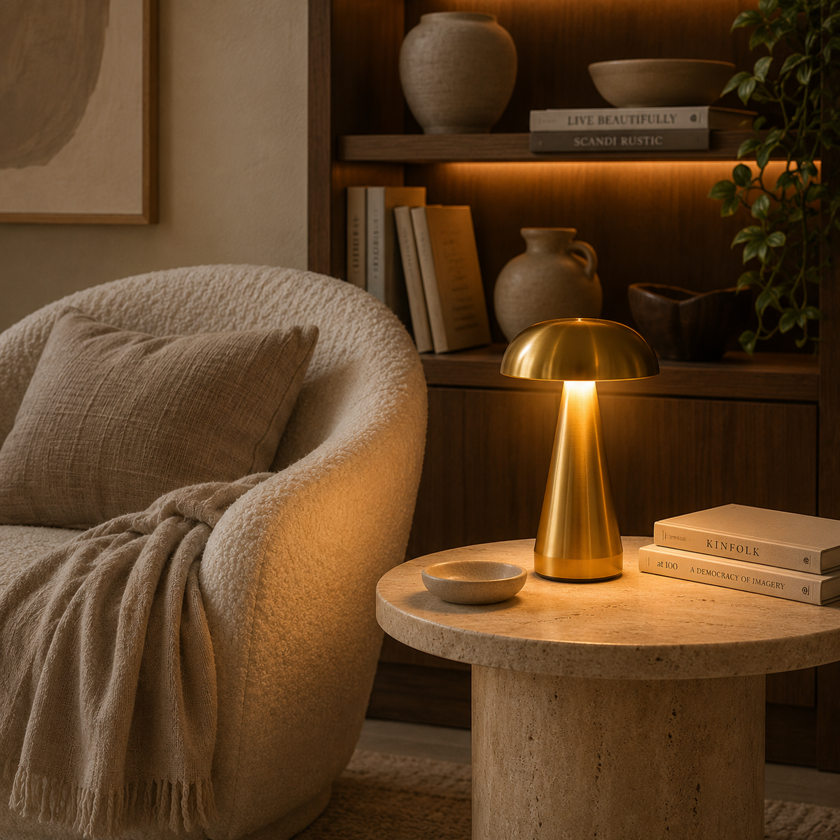 Retro Mushroom Touch Table Lamp