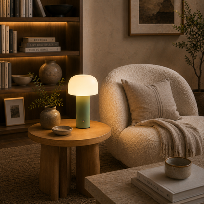 Mushroom Glow Rechargeable Table Lamp