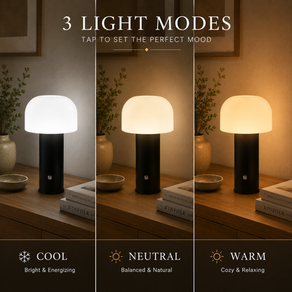 Mushroom Glow Rechargeable Table Lamp