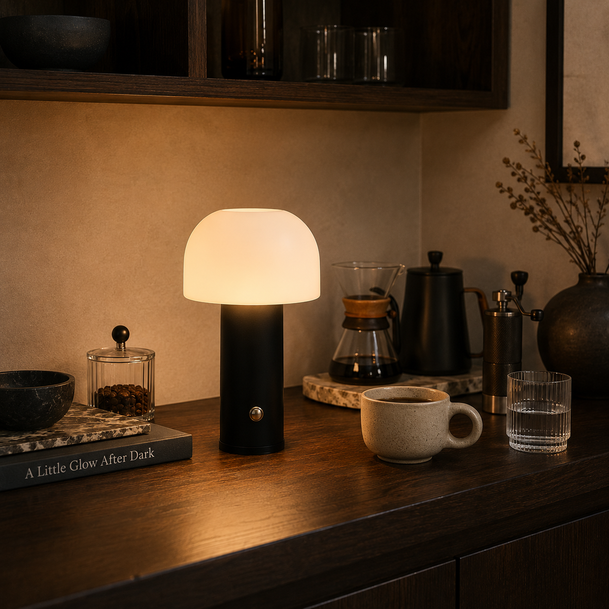 Mushroom Glow Rechargeable Table Lamp