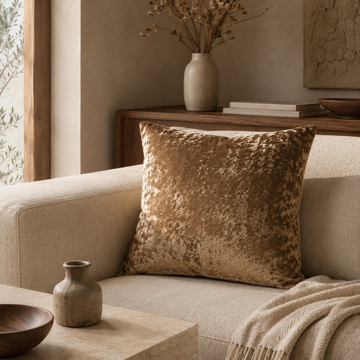 Luxe Crushed Velvet Cushion Cover
