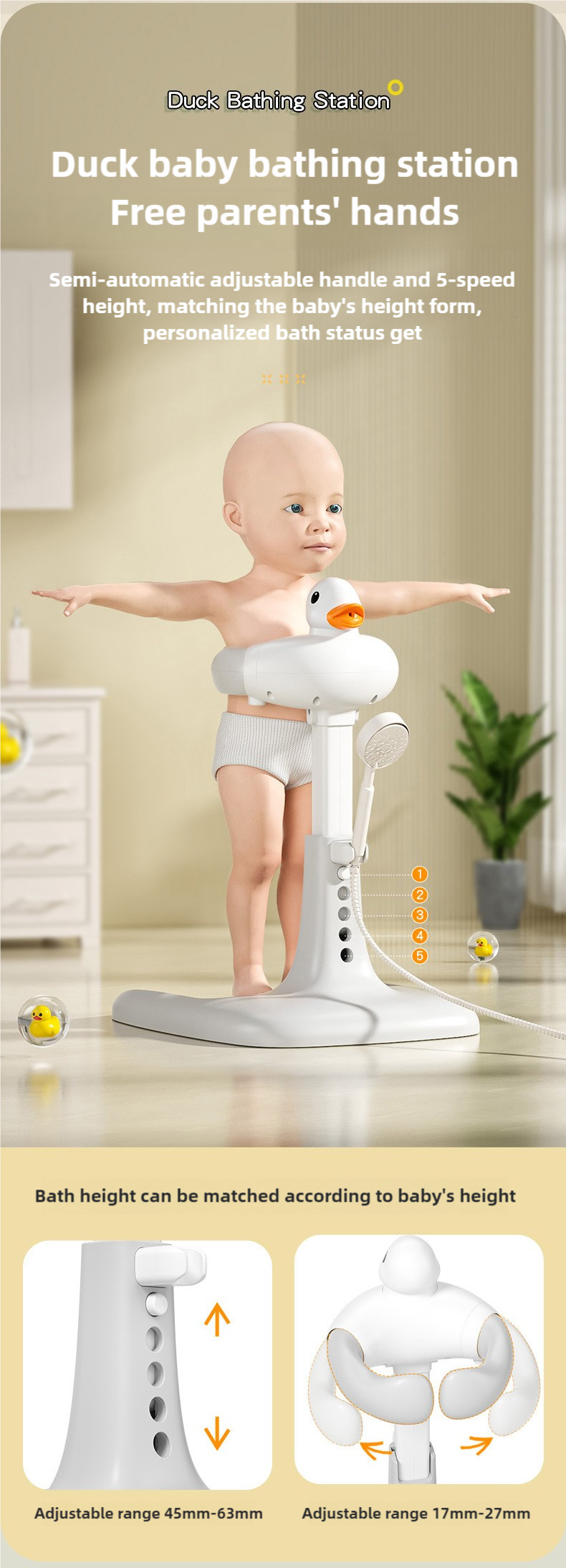 Anti-Slip Baby Shower Stand