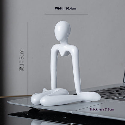 Atria Abstract Figure Decor – Style A White