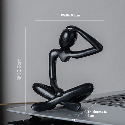 Atria Abstract Figure Decor – Style C Black