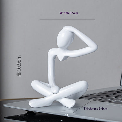 Atria Abstract Figure Decor – Style C White