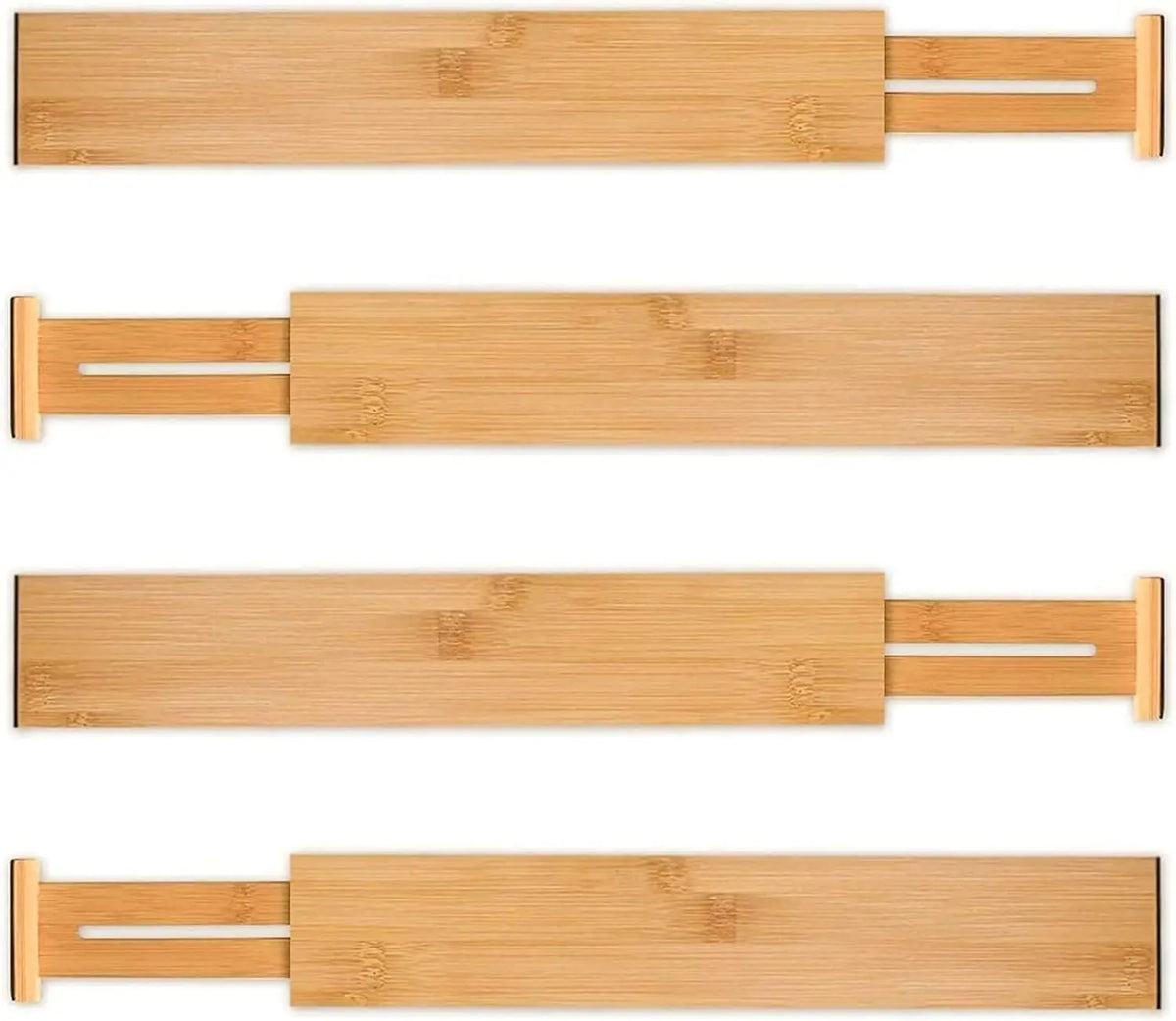 Bamboo drawer organizer in use