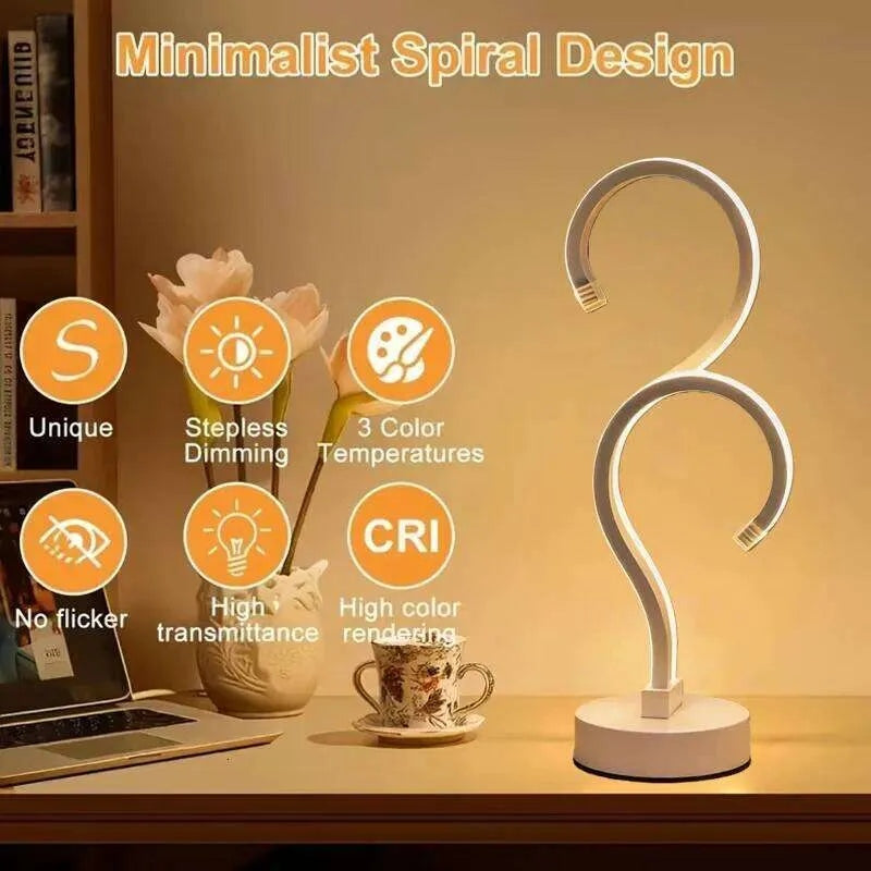 Luma Sculptural Curve Table Lamp – original supplier image 4