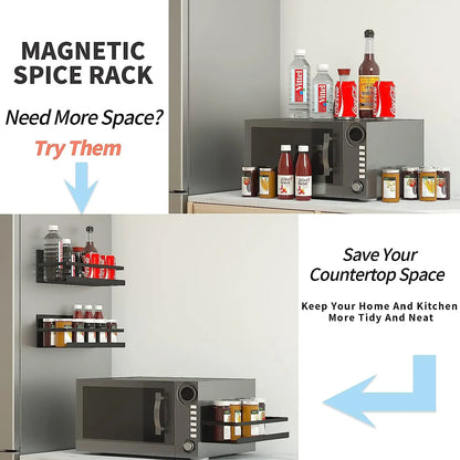 Magnetic refrigerator storage rack