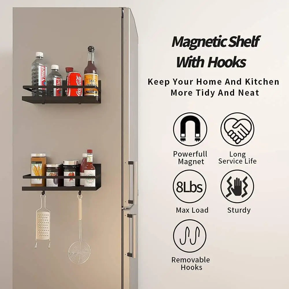 Space-saving magnetic kitchen rack