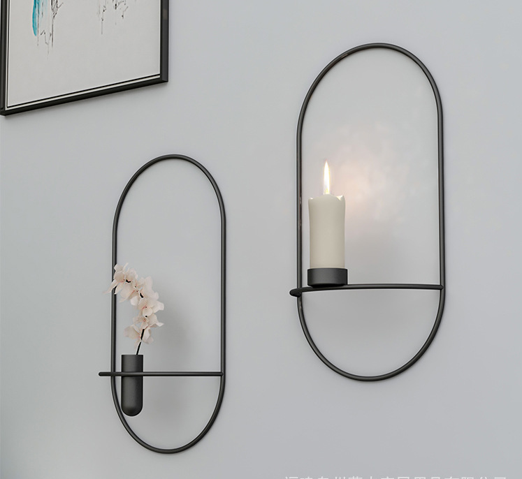 Noir Geometric Metal Candle Holder – original supplier image 1