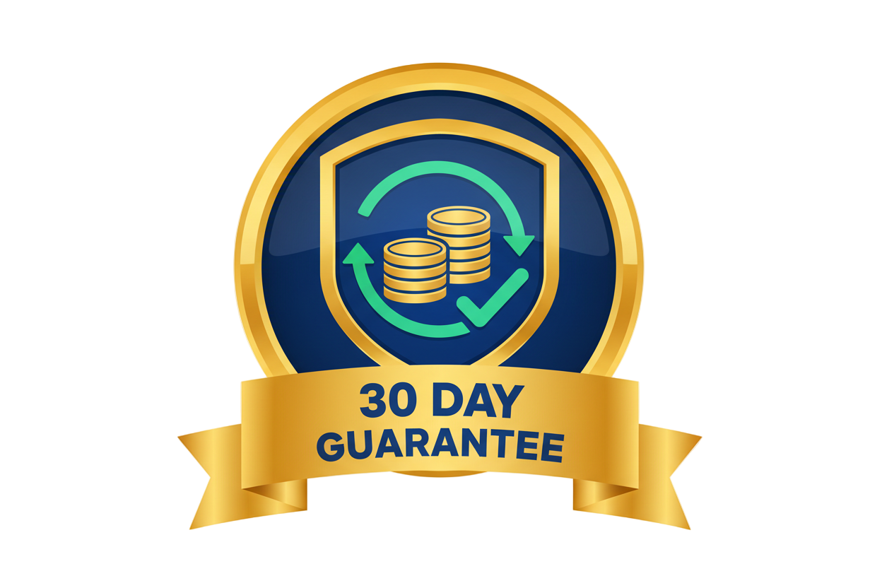 <strong>30 DAY MONEY BACK GUARANTEE</strong>