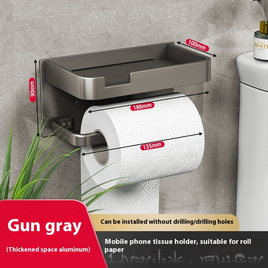 Noir Floating Tissue Shelf in gun gray